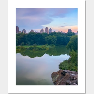 Central Park Manhattan Sunset NYC Posters and Art